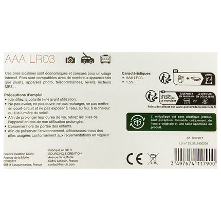 Pile ESSENTIELB LR03 AAA POWERPLUS x12