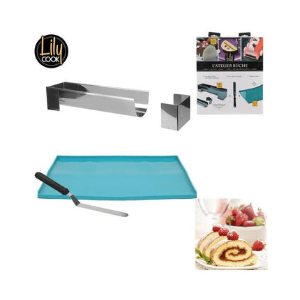 Kit Pâtisserie LILY COOK buche moule plaque genoise spatule