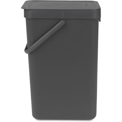 Poubelle de cuisine manuelle BRABANTIA Waste Bin Sort & Go 16L Grey