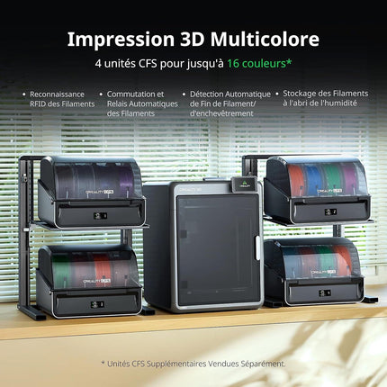 Imprimante 3D CREALITY K2 Combo Imprimante 3D,Multicolore,CFS