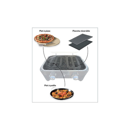 Barbecue gaz CAMPINGAZ Attitude LX noir 2 brûleurs à poser, 58x36 cm