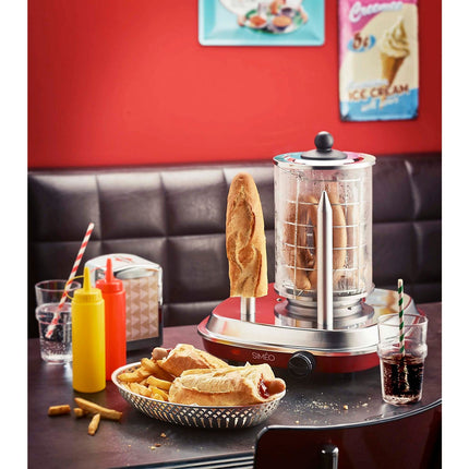 Appareil à Hot dog SIMEO HDI560 + 2 bouteilles à condiments
