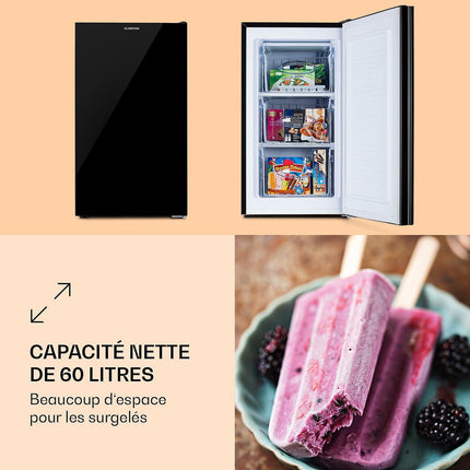 Congélateur armoire KLARSTEIN Pluto 60L 4 étoiles jusqu'à -18 °C noir