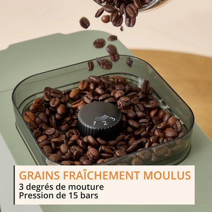 Expresso Broyeur KRUPS Coffee Crush, Machine à café à grains, ultra compacte SA401LE0