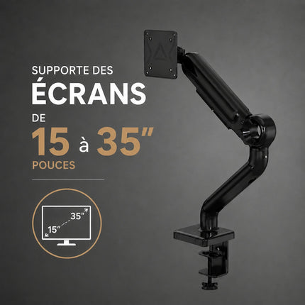 Support écran PC ESSENTIELB moniteur articulé de 15'' à 35''