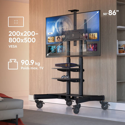 Pied TV ONKRON Mobile 50"–86", 90 kg, TS1881-B Noir