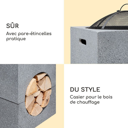 Brasero BLUMFELDT Monolith - Gris foncé