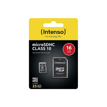 Carte Micro SD INTENSO 16 Go classe 10 + adaptateur