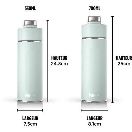 Bouteille isotherme NINJA Thirsti 530ml Travel Bottle Black