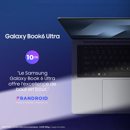 Ordinateur portable SAMSUNG Galaxy Book6 Ultra AI 16" Tactile - Intel Core Ultra 7 - Nvidia RTX 5070 - 32 Go RAM - SSD 1 To