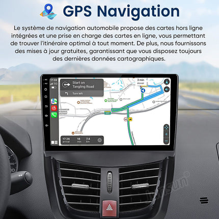 Autoradio connecté JUNSUN pour Peugeot 207 2006-2015 32G Carplay