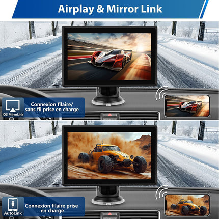Autoradio connecté JUNSUN 7" GPS KAM USB Avec écran Carplay