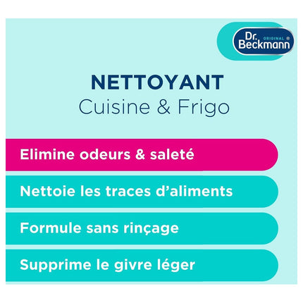 Spray nettoyant DR BECKMANN pour Cuisine, Frigo & Micro-ondes 250ml