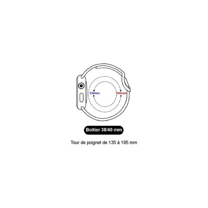 Bracelet IBROZ Apple Watch SoftTouch 38/40/41mm Duo