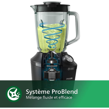 Blender PHILIPS HR2291/01 Blender mixeur noir Série 3000 2L, 600W