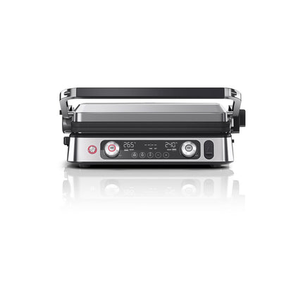 Grille-viande BRAUN CG9160 inox 2 zones de cuissson, plaques amovible, sonde, 37x23 cm