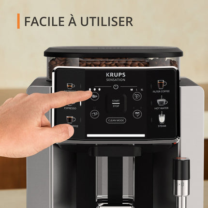 Expresso Broyeur KRUPS EA910E10 sensation silver