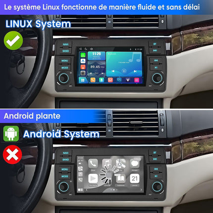 Autoradio connecté JUNSUN pour BMW E46 3er 1998-2006 7"Carplay FM