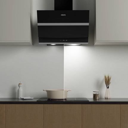 Hotte décorative murale inclinée CIARRA 736NBK60