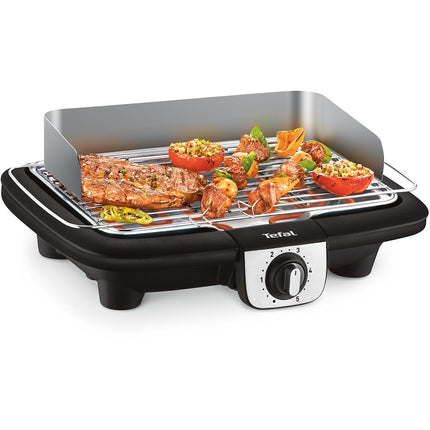 Barbecue électrique TEFAL BG90A810 Easygrill inox à poser, 37x23.5 cm