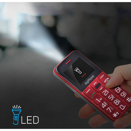 Téléphone portable MYPHONE Halo Easy Senior Bouton SOS Rouge