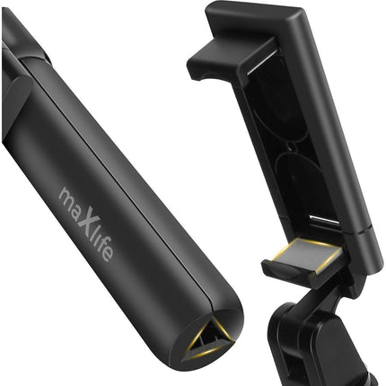 Perche à selfie MAXLIFE Perche à Selfie Trépied Bluetooth Noir