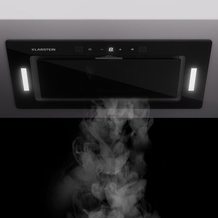 Hotte encastrable KLARSTEIN Hektor Eco 52 cm 466 m³/h verre A++ noir