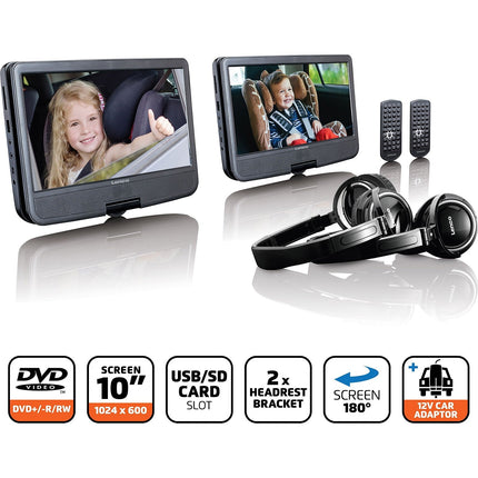Lecteur DVD portable LENCO DVP-1046BK