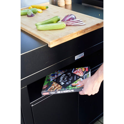 Meuble de cuisine extérieure LE MARQUIER avec tablette 80 x 55 cm noir