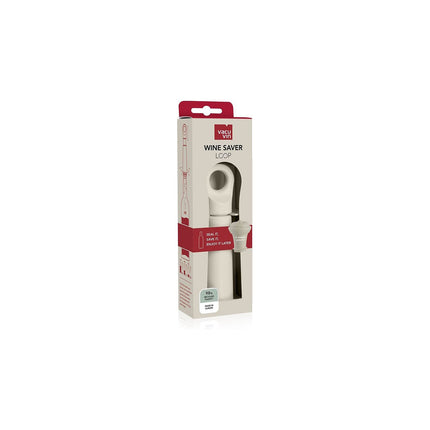 Aérateur de vin VACUVIN Pompe Loop crème avec bouchon