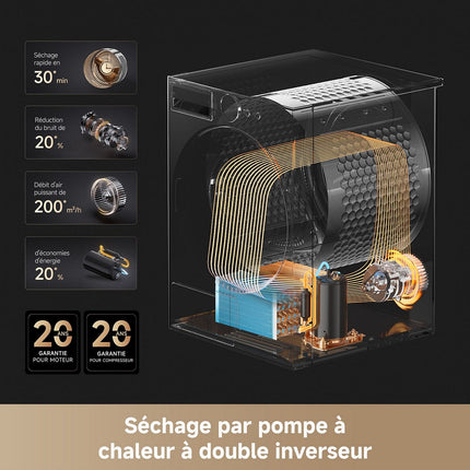 Sèche linge pompe à chaleur DREAME DRDRYL99KGG L9 9Kg