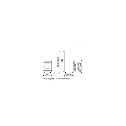 Cuisinière gaz GLEM GA551GWH