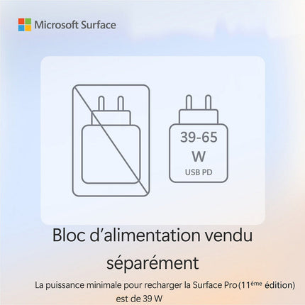 PC Hybride MICROSOFT Surface Pro 11 XPlus 16/512 sans alim G Copilot+PC
