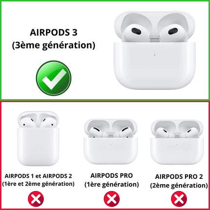 Coque PHONILLICO Airpods 3 - Etui Transparent