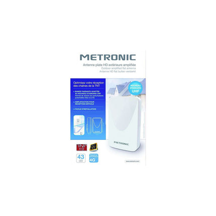 Antenne extérieure METRONIC Antenne d'extérieur plate HD amplifiée 4