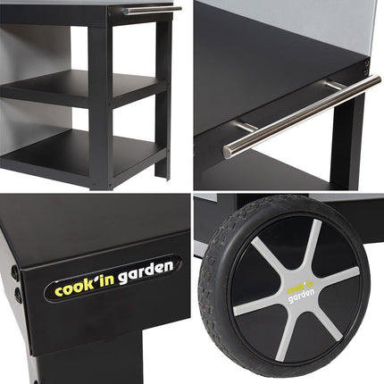 Desserte COOK'IN GARDEN Desserte noire NOVA pour plancha