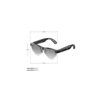Lunettes connectées PRIXTON Full HD avec Assistant IA, Transparent