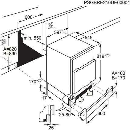 Réfrigérateur top encastrable ELECTROLUX EXB3AE82R