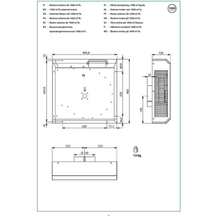 Moteur de hotte FALMEC KACL 78641 F
