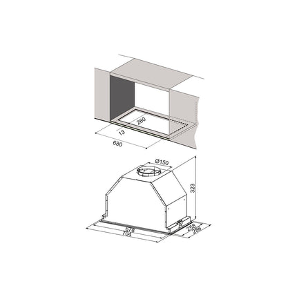 Hotte plafond AIRLUX AHGP770IX