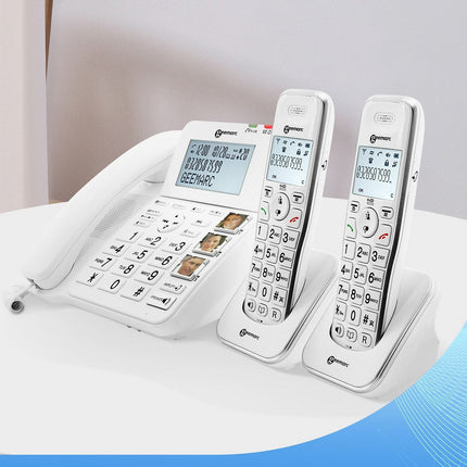 Téléphone sans fil GEEMARC Téléphone Senior Amplifié + 2 Combinés