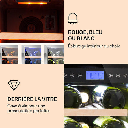 Cave à vin de service KLARSTEIN Vinovilla Duo encastrable 17 bouteilles