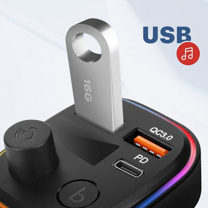 Transmetteur FM AVIZAR Transmetteur FM, Chargeur USB / USB-C