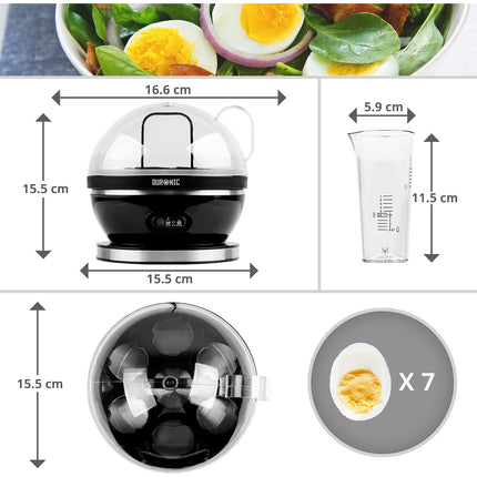 Cuiseur à oeufs DURONIC Duronic EB27 BK Cuiseur à œufs 400W 1 à