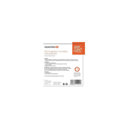 Lingettes ESSENTIELB 100 lingettes humides nettoyantes