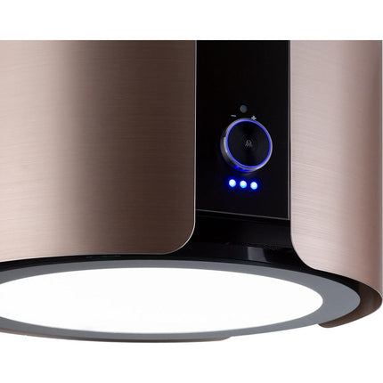 Hotte décorative îlot KLARSTEIN Skyfall îlot Ø 45 cm 402 m³/h LED noir