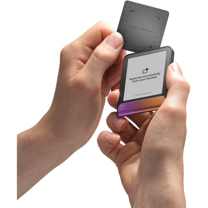 Crypto wallet LEDGER Flex Recovery key Fuchsia cendré