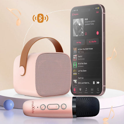 Enceinte PC MAXLIFE Enceinte Bluetooth + Micro Sans Fil Rose