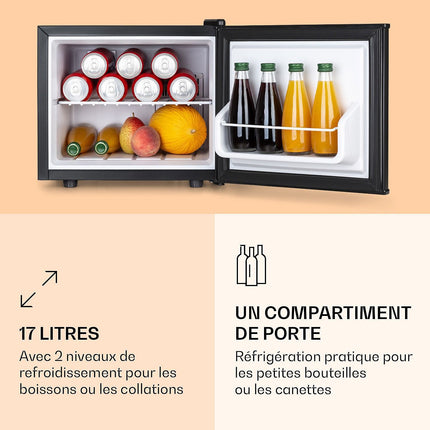 Mini réfrigérateur KLARSTEIN Minibar compact 2 niveaux 17L 26 dB noir