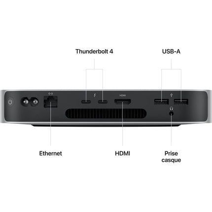 Ordinateur Apple MAC Mini M2 8Go 256Go CPU 8 GPU 10 Reconditionné